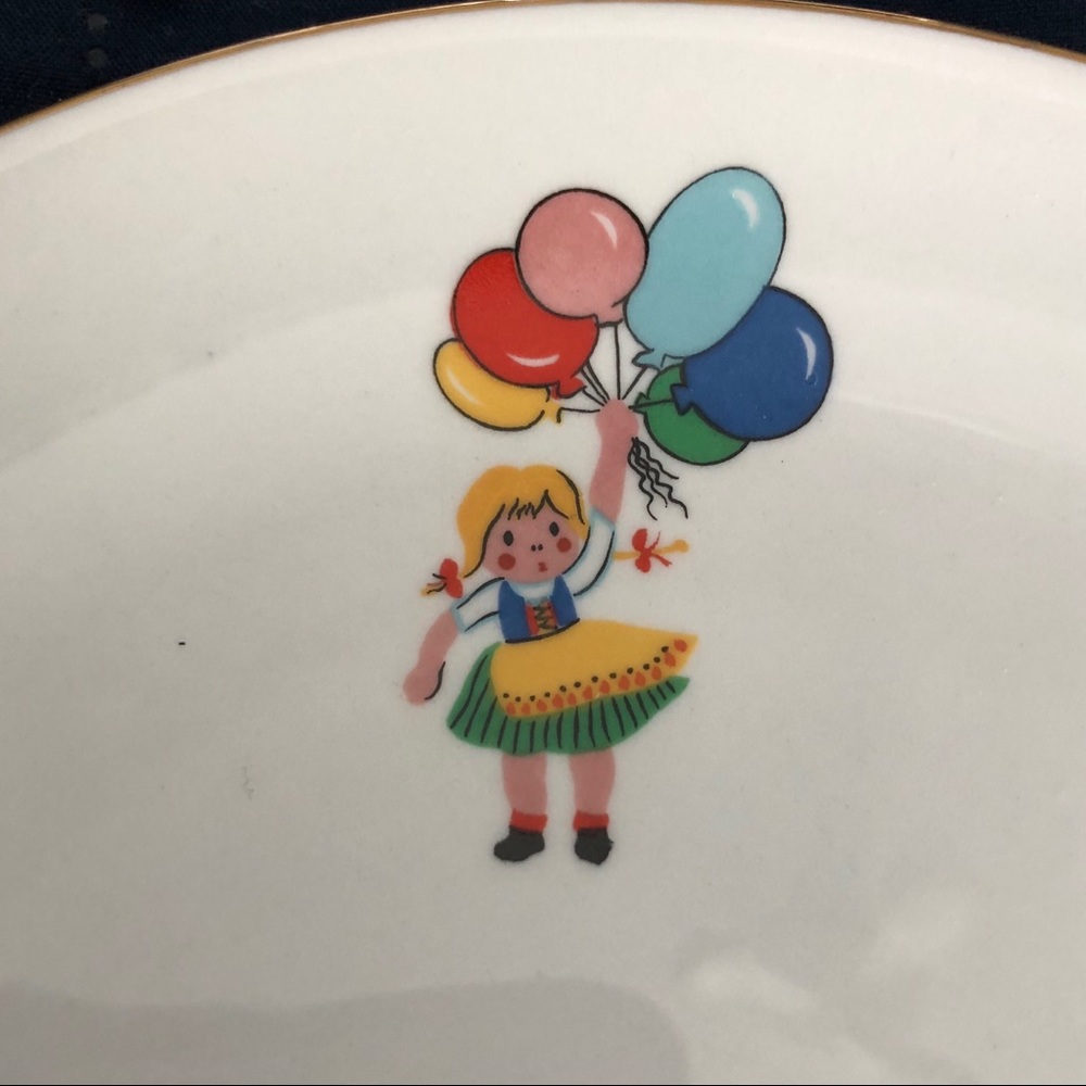 Italian 3 piece child’s dish set- vintage children’s